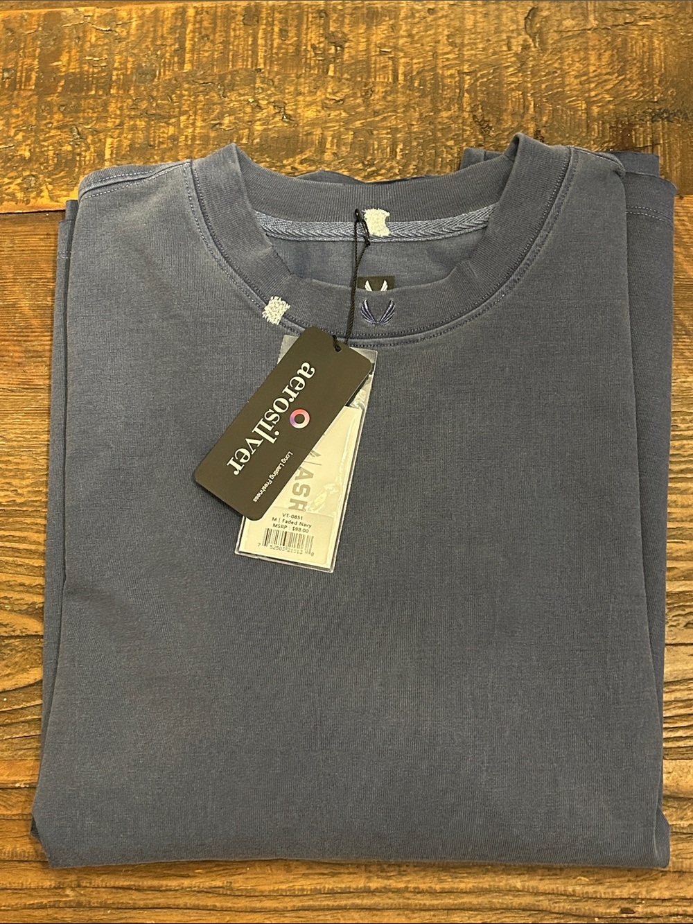 ASRV Faded Navy Crewneck Sweatshirt NWT